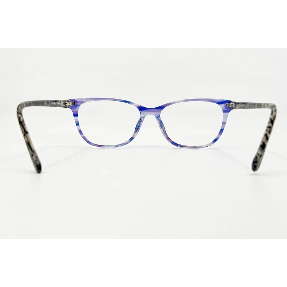 Karen Kane Eyeglasses Womens Blue Purple Striped Cat Eye Maize 53-15-140